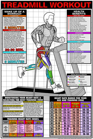 GP602L-Poster, Treadmill Workout (laminated)