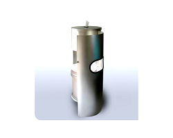 LA082-Stainless Steel Stand w/ Trash Can Door