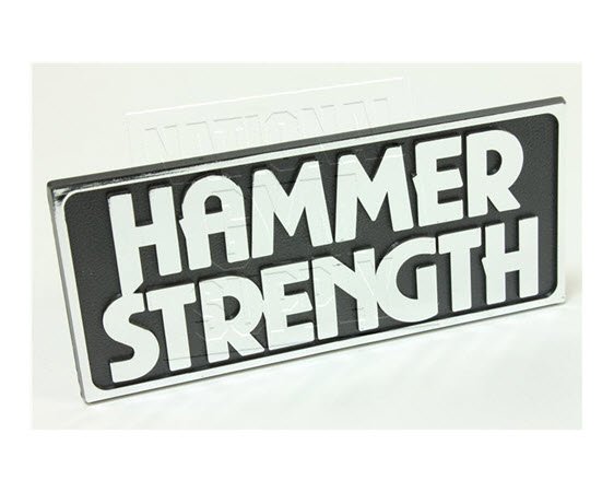 Decal, Name Plate "Hammer Strength" - Click for larger picture