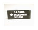 LFS319-Decal, Weight Increments, 5 lbs,Right