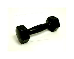 MCIRD03-Rubber Hex Dumbbell, 3 LBS