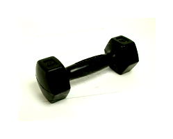 MCIRD04-Rubber Hex Dumbbells, 4 LBS