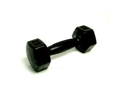 MCIRD05-Rubber Hex Dumbbells, 5 LBS