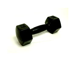 MCIRD07-Rubber Hex Dumbbells, 7 LBS