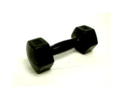 MCIRD08-Rubber Hex Dumbbells, 8 LBS