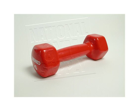 Vinyl Hex Dumbbell, 4lbs (Red) - Click for larger picture