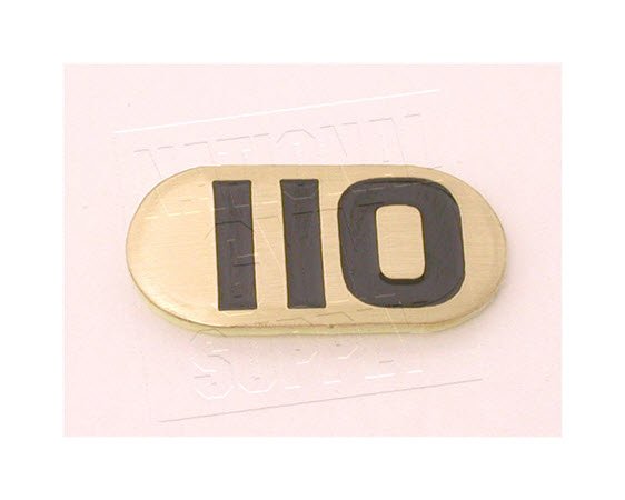 Number Plate, Iron Dbs 110 Lbs - Click for larger picture
