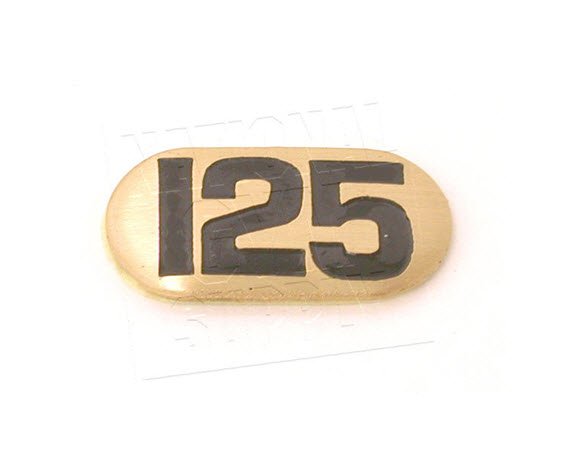 Number Plate, Iron Dbs 125 Lbs - Click for larger picture