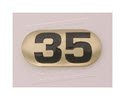 NBR35-Number Plate, Iron DBs 35 lbs