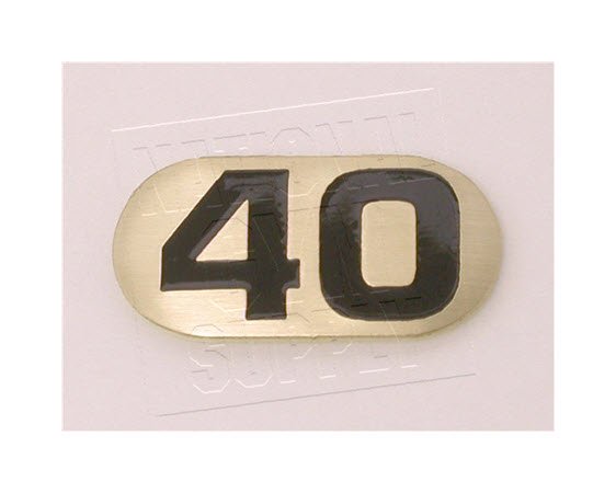 Number Plate, Iron Dbs 40 Lbs - Click for larger picture