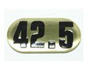 NBR42.5-Number Plate, Iron DBs 42.5 lbs