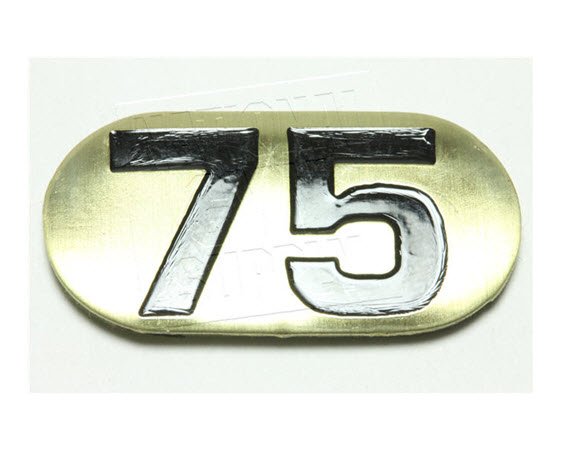Number Plate, Iron Dbs 75 Lbs - Click for larger picture