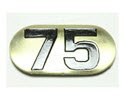 NBR75-Number Plate, Iron DBs 75 lbs