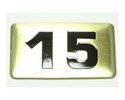 NBRR15-Number Plate,Rubber DBs  15 lbs