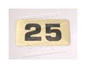 NBRR25-Number Plate,Rubber DBs  25 lbs