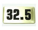 NBRR32.5-Number Plate,Rubber DBs, 32.5 lbs