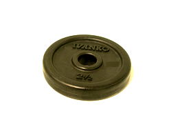 RUB2.5-Dumbbell Plate,Rubber Encased, 2.5 Lbs