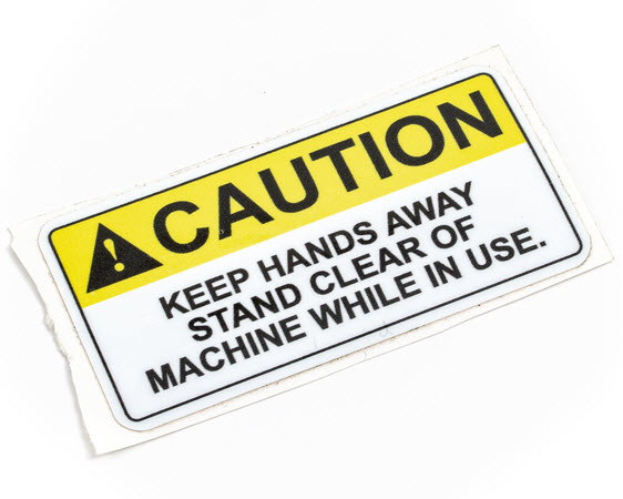 STS1482-DECAL CAUTION (YELLOW)