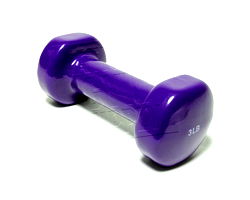 XMCAND03-Vinyl coated Hex dumbbell, 3 lbs(purple)